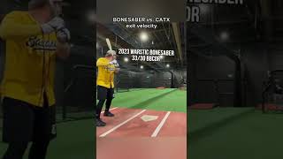 BONESABER vs MARUCCI CATX exit velocity testing bbcor baseball [upl. by Ettenrahs]