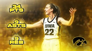 BUZZERBEATER CAITLIN CLARK HIGHLIGHTS VS INDIANA 02 26 23 [upl. by Eihtak]