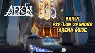 Zeee Best Arena Guide Series  Early Game F2PLow Spender Arena Guide V1113【AFK Journey】 [upl. by Cone]