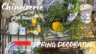 Transform Your Space Chinoiserie Chic Bakers Rack  How To  Decorate With Me [upl. by Eceinwahs]