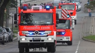 Berufsfeuerwehr Essen  Zusammenschnitt Einsatzfahrten im Stadtgebiet [upl. by Annav]