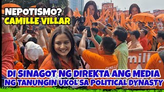 CAMILLE VILLAR di sinagot ng direkta ang media ng tanungin siya tungkol sa dinastiya Nepotismo [upl. by Staford934]