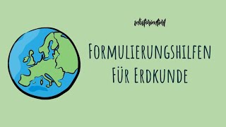 Formulierungshilfen für die Lokalisierung Erläuterung amp Beurteilung in Erdkunde  Geographie  Abi [upl. by Miller]