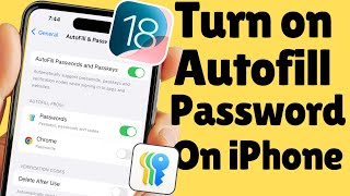 How To Turn On Autofill Passwords On iPhone in iOS 18 Fix Not Working  Passkeys Codes [upl. by Ettenej]