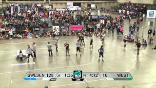 Sweden vs West Indies Roller Derby World Cup 2014 [upl. by Aedrahs]