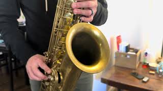 1959 Buffet Crampon Super Dynaction Tenor Saxophone Demo wwwdcsaxcom [upl. by Marras]