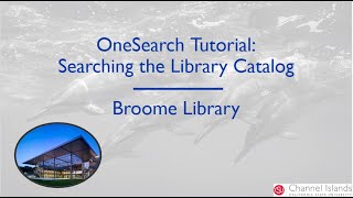 OneSearch Tutorial Searching the Library Catalog [upl. by Yenalem]