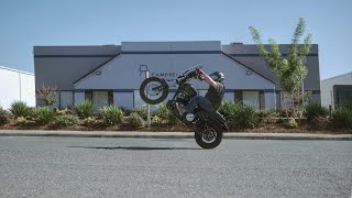 2018 FXBB Harley Wheelie Practice [upl. by Ahsiuqel]