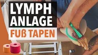 Taping Anleitung Lymphtape nach Supinationstrauma Kinesiologie Tape  BODY TAPE  2021 [upl. by Valente]