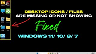 Fix Desktop Icons And Files Are Missing Or Not Showing  2 Easy Methods [upl. by Ellinad]