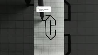 3D Çizim Harf “C” 3D Drawing Letter “C” [upl. by Innoj]