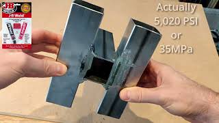 How strong is JB weld structural epoxy adhesive anyways  Destructive test simulation and review [upl. by Aziaf]