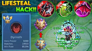 NEW DYRROTH BEST BUILD FOR LIFESTEAL HACK🔥YOU MUST TRY [upl. by Ovid789]