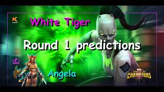 MCOC White Tiger arena predictions  MCOC Angela arena predictions  round 1 [upl. by Manoop635]