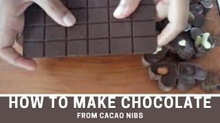 How to make Chocolate from Cacao Nibs Homemade Healthy Chocolate Recipe Dark Chocolate Recipe [upl. by Timus360]