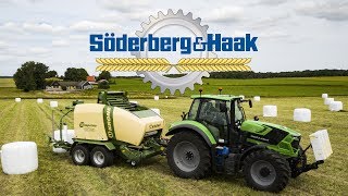 Söderberg amp Haak Krone Comprima CF155XC och Deutz Fahr 6215 TTV [upl. by Octave]