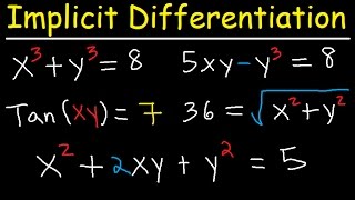 Implicit Differentiation Explained  Product Rule Quotient amp Chain Rule  Calculus [upl. by Aztinay539]