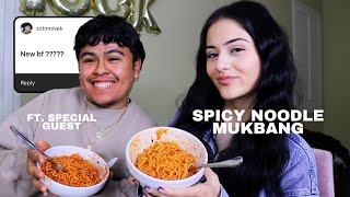 SPICY NOODLE MUKBANG  ft Benjy Chavez [upl. by Melania299]