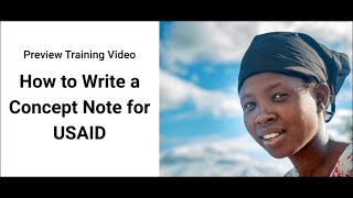 Video Preview How to Write a Concept Note for USAID [upl. by Nadabus]