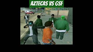 GTA San Andreas  Grove Street Families Vs Varrios Los Aztecas  Gangwars shorts [upl. by Attolrac283]