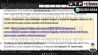 🔴 ACS12 Semana 12 Tarea Académica 2 Ciudadanía y Reflexión Ética quotComunidades Awajúnquot UTP JUNIO [upl. by Holton]