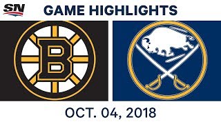 NHL Highlights  Bruins vs Sabres  Oct 4 2018 [upl. by Vokay782]