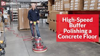 Mercury 1170 HighSpeed Buffer Polishing a Concrete Floor [upl. by Alrich797]