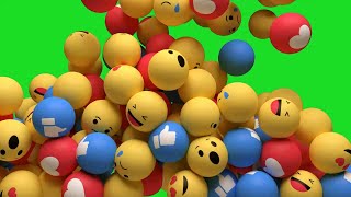 TOP 8 3D Emoticons Transitions With Sound Effect Green Screen  By Green Pedia [upl. by Rratsal]