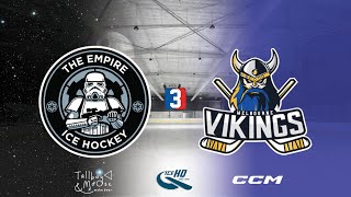 Empire v Vikings  Div 3  3nd December  iceHQ Rec League ice hockey [upl. by Finbar591]