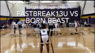 Fastbreak 13u vs Born Beast “Reindeer Games” Championship Game 3120  Born Beast [upl. by Donalt]