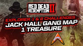 RDR2 Explorer 1 amp 2 Challenges  Jack Hall Gang Map 1 Treasure [upl. by Currey]