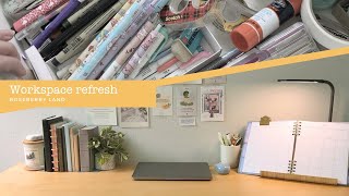 🌱 Organizing my desk and drawers  Workspace refresh [upl. by Bentley]