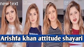 Arishfa khan latest new Shayari  new attitude shayari of arishfa khan [upl. by Moshe842]