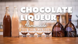 Homemade Chocolate Liqueur  FAST EASY RECIPE [upl. by Damick]