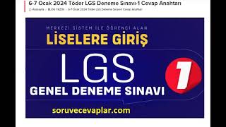 8SINIF TÃ–DER LGS 1 DENEME SINAVI 2024 YORUMLARI  TÃ–DER LGS CEVAP ANAHTARI NE ZAMAN [upl. by Nylidnarb]