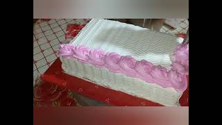 How to decorate a simple rectangle cake design [upl. by Darees]