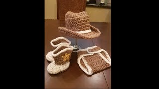 How to crochet cowboy boots Botas vaqueras a crochet [upl. by Hetty]