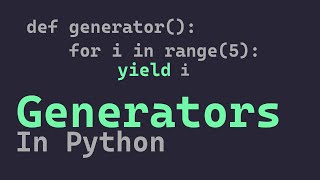 Generators in Python  yield keywork in python  Python for beginners [upl. by Cyrie308]