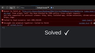 SOLVED ✔ In 2 Minute  Access To Script At From Origin ‘null’ Has Been Blocked By Cors Policy [upl. by Rramo17]