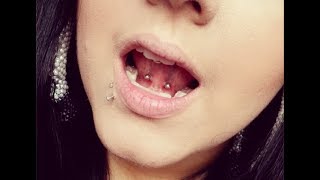 ✩ Nouveau piercing ➤ frein sublingual [upl. by Kemble962]