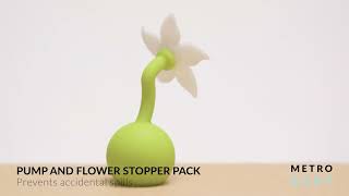 HAAKAA SILICONE PUMP AND FLOWER STOPPER PACK [upl. by Htebazile846]