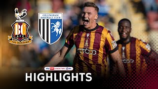 MATCH HIGHLIGHTS Bradford City v Gillingham [upl. by Otrepur]