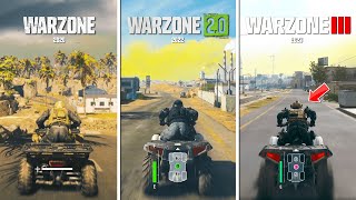 Warzone Vs Warzone 2 Vs Warzone 3  ULTIMATE DETAIL COMPARISON [upl. by Nosmirc]