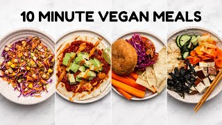 Easy 10 MINUTE Vegan Meals 😋 [upl. by Lakym235]