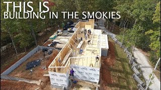 Standing monster walls with a 10 man crew drone footage looks awesome [upl. by Ninel954]