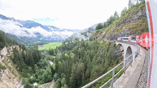 Crossing the Landwasser Viaduct on the Bernina Express [upl. by Machos]