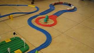 Thomas Tomy Tomica World with a Long Train [upl. by Cahra]