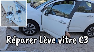 Lève Vitre en Panne Citroën C3 Réparer son Lève Vitre Facile 😉✅️✅️✅️ [upl. by Vine]