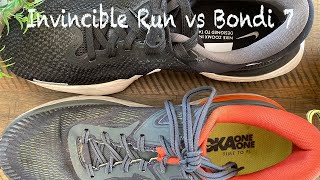 Hoka Bondi 7 vs Nike ZoomX Invincible Run  Max Cushion Comparison  Which Shoe is Right For You [upl. by Enerehs]