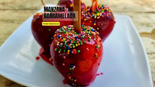 RECETA DE MANZANA ACARAMELADA PARA VENDER  MANZANA ACARAMELADA  MANZANA ACARAMELADA FÁCIL 🍎🍏 [upl. by Silvers509]